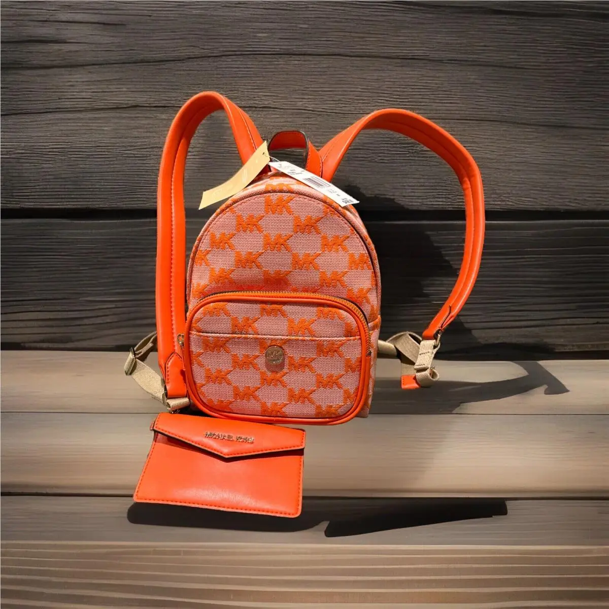 Michael Kors Maisie Small 2IN1 Backpack Bag Logo Signature Poppy School Gift