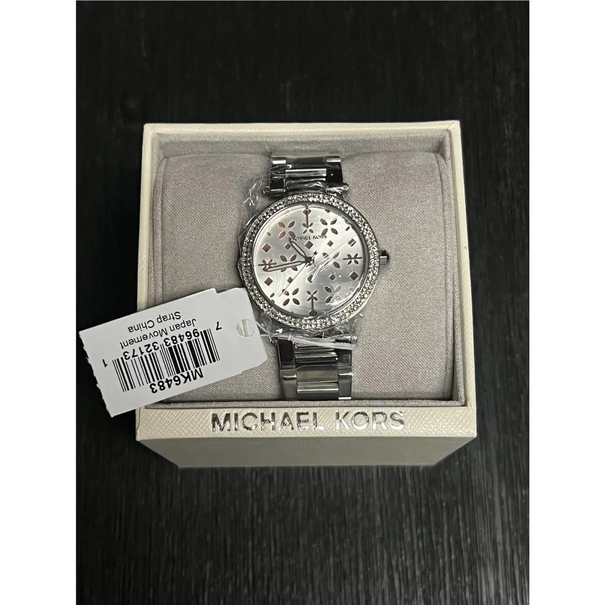 MK6483 Michael Kors Women`s Mini Parker Floral Cutout Dial Watch 33mm