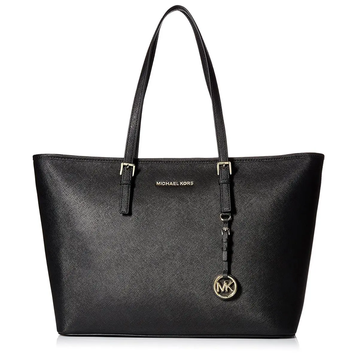 Michael Kors 30T5GTVT2L-001 Jet Set Multifunction Saffiano Leather Tote Black