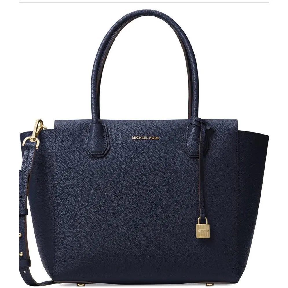 Admiral Studio Mercer Large Leather Satchel Crossbody Bag Tote by Michael Kors