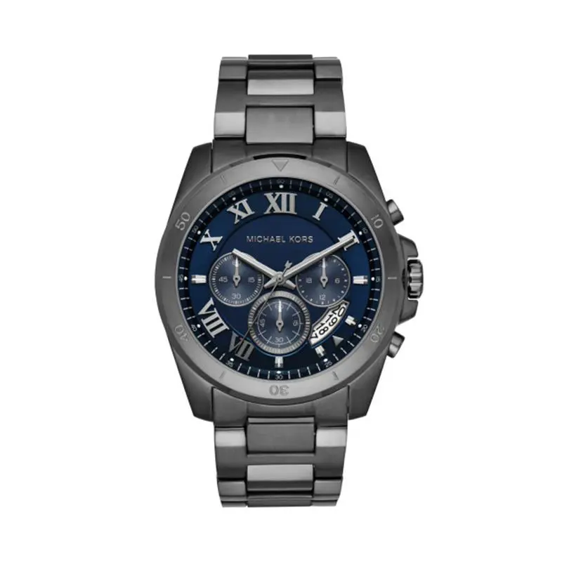 Michael Kors Brecken Gunmetal Navy Blue Dial Stainless Steel 44mm MK8582