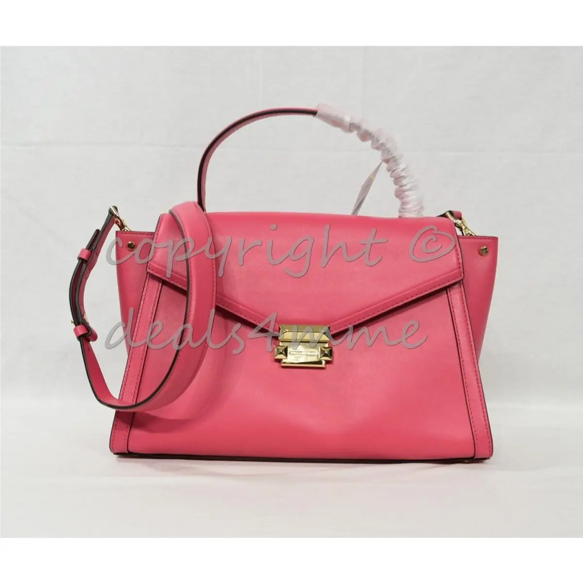 Michael Kors Whitney Large Leather Satchel/shoulder Bag. Rose Pink
