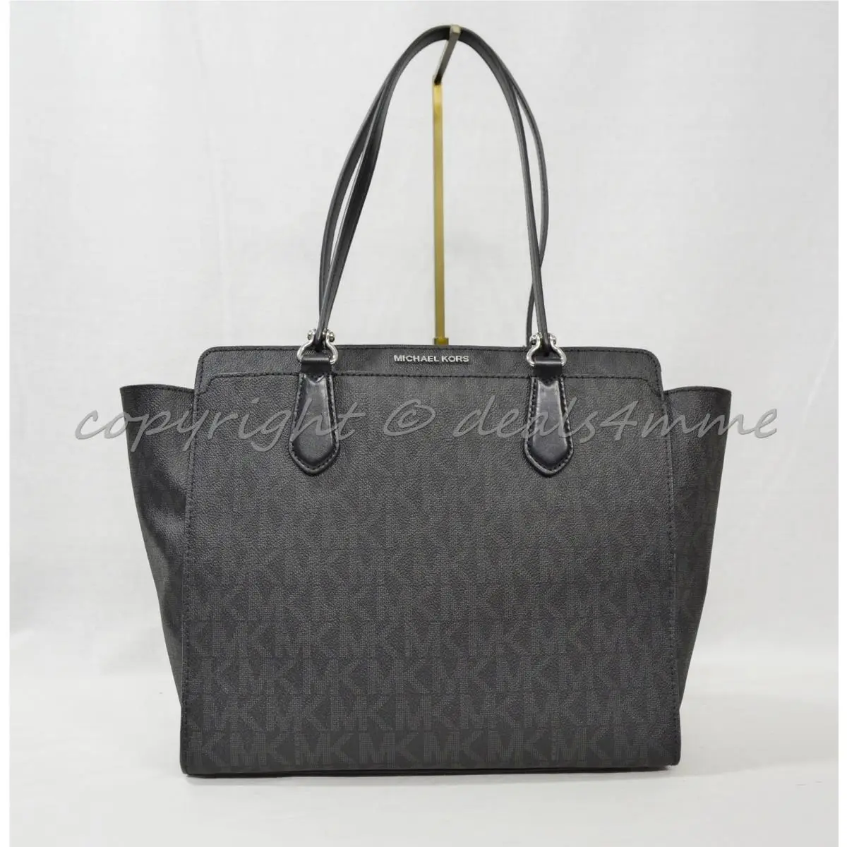 Dee Dee Large Convertible Tote/shoulder Bag in Signature Mk. Black by Michael Kors