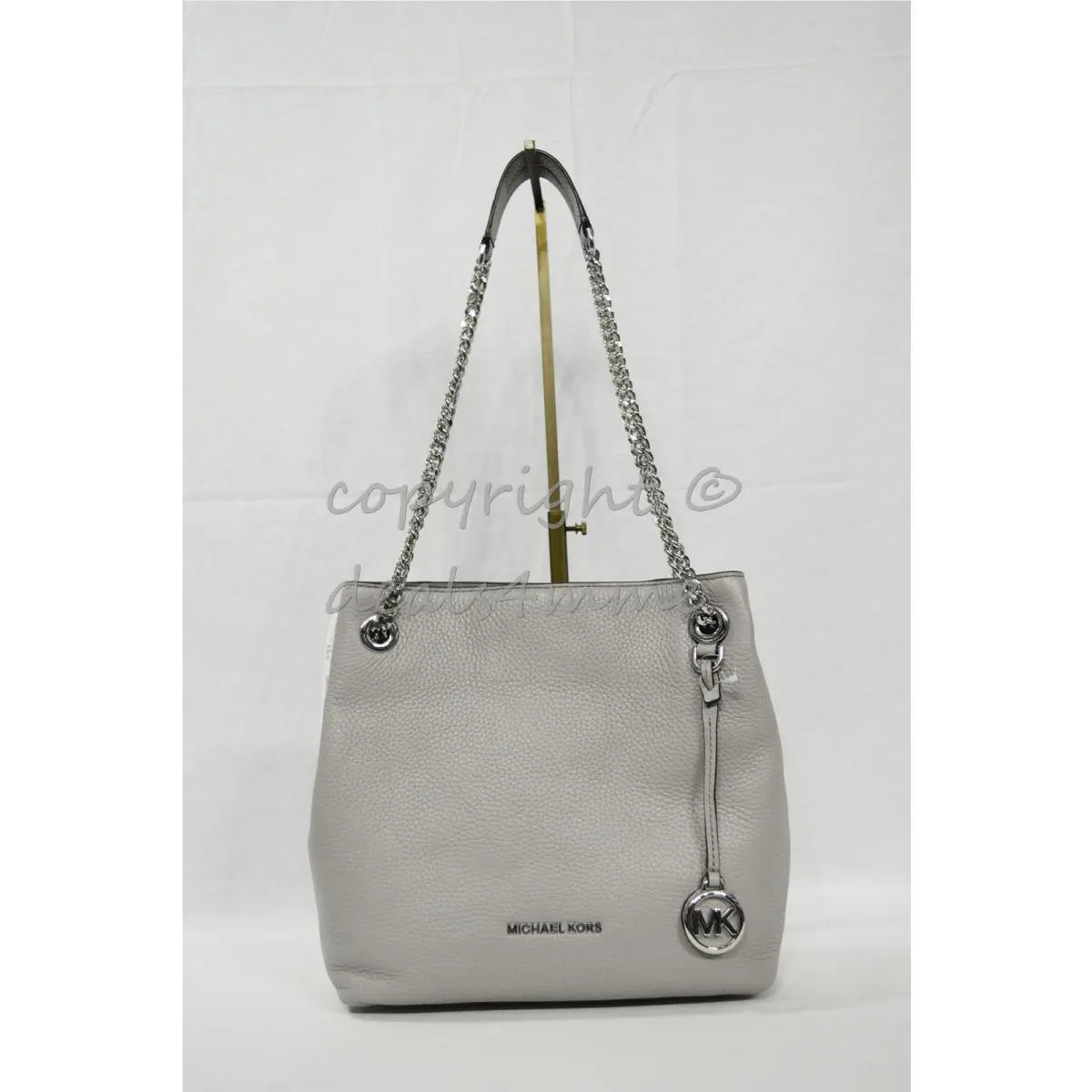 Michael Kors Leather Jet Set North South Medium Chain Shoulder Tote / Crossbody