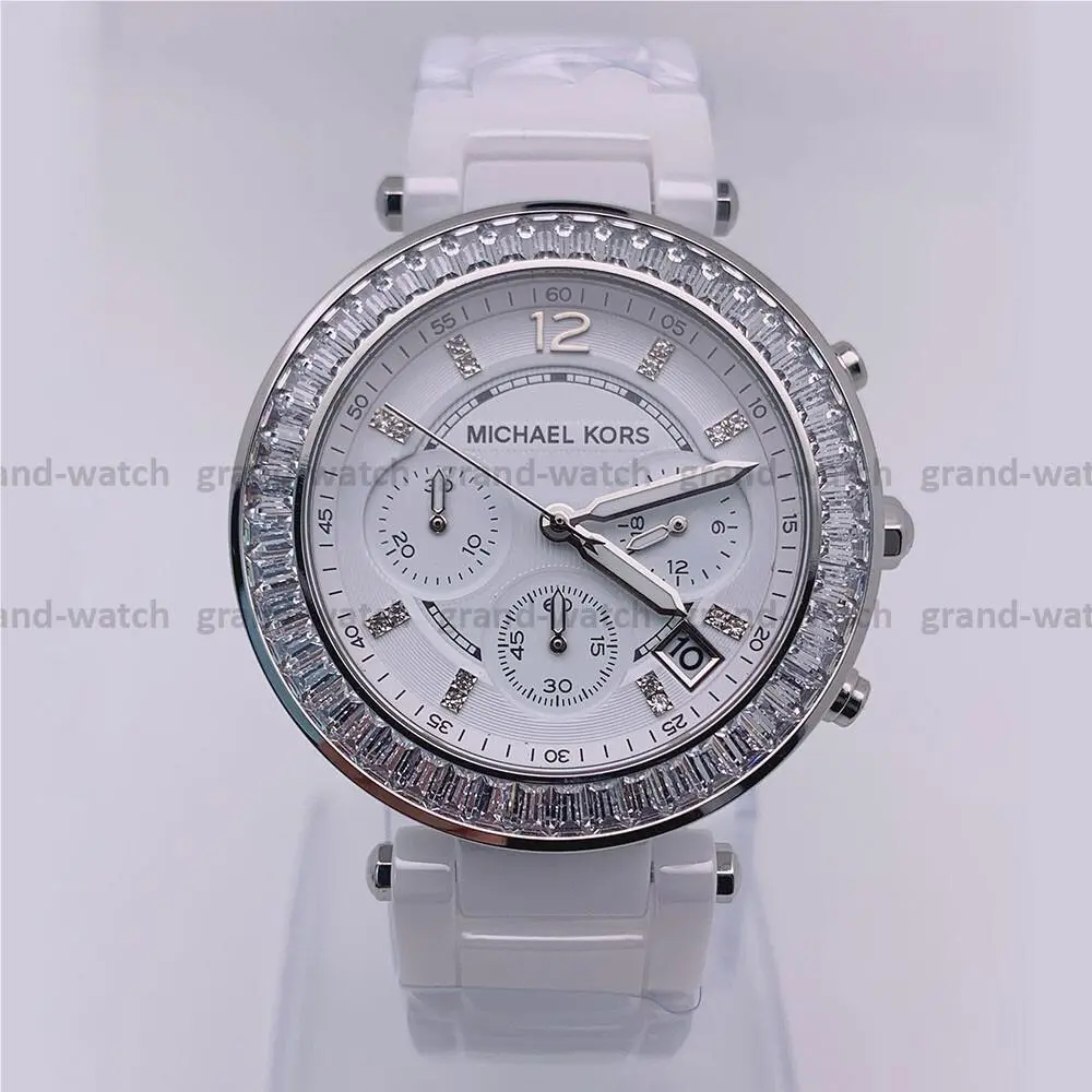 MK5848 Parker Quartz White Dial Ceramic Bracelet Women`s Watch by Michael Kors