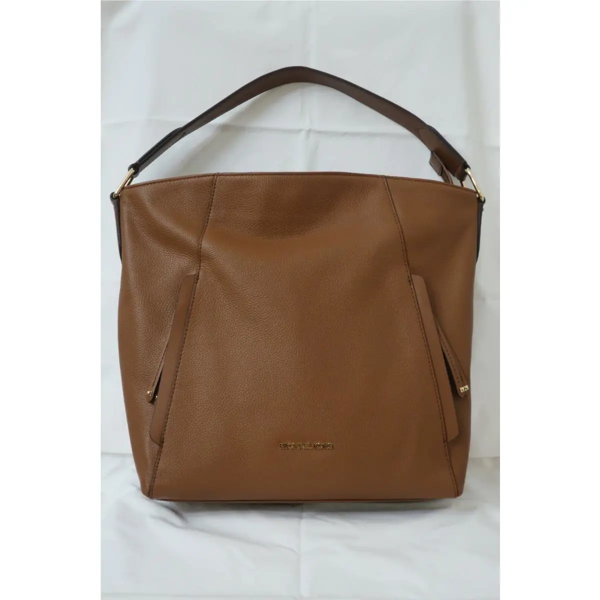 Michael Kors Evie Large Luggage Leather Hobo Shoulder Handbag