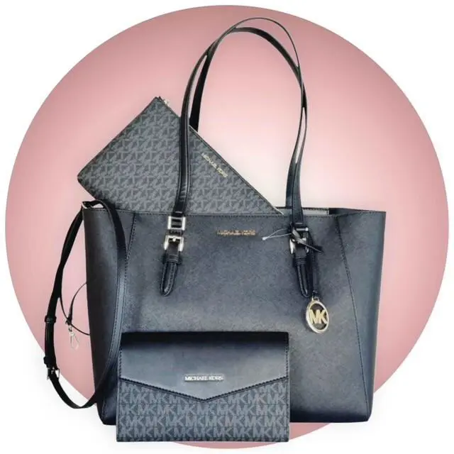 Michael Kors Black Large Charlotte 3 in 1 Shoulder Bag