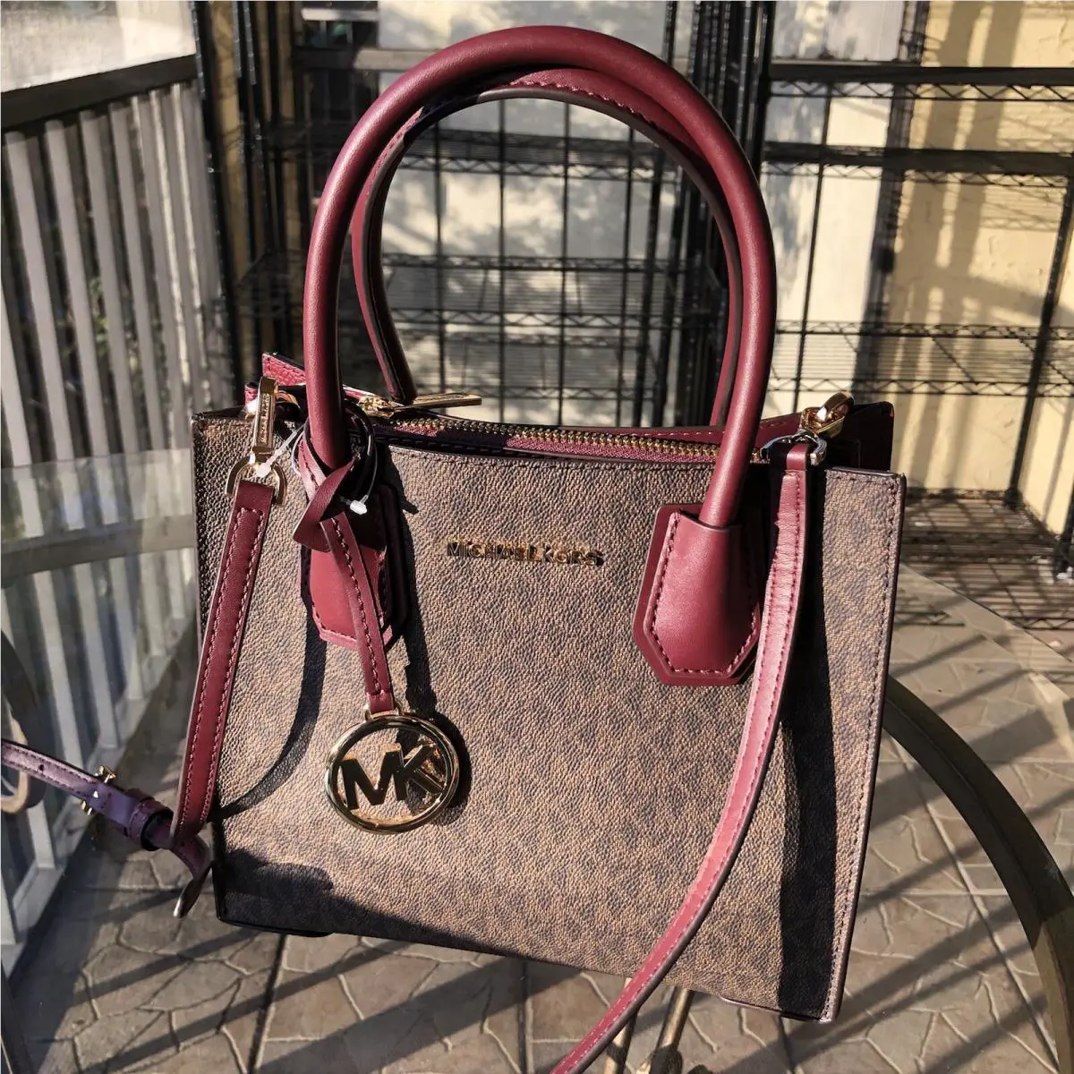 Michael Kors Women Messenger Crossbody Bag Handbag Purse Satchel Shoulder Brown