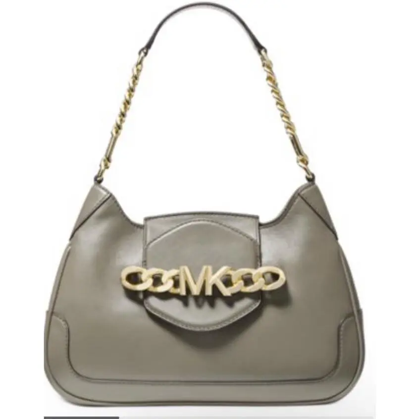 Michael Kors Wythe Leather Convertible Shoulder Bag Dusty Sage Handbag Tote
