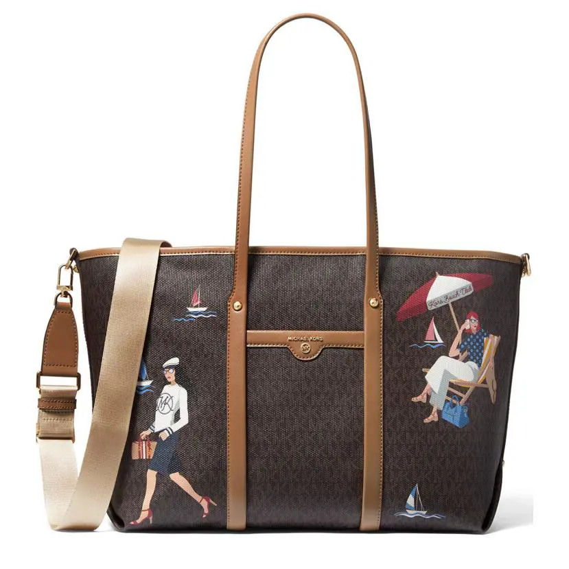 Michael Kors Beck Signature Extra Large Tote Bag Brown Multi Traipse World