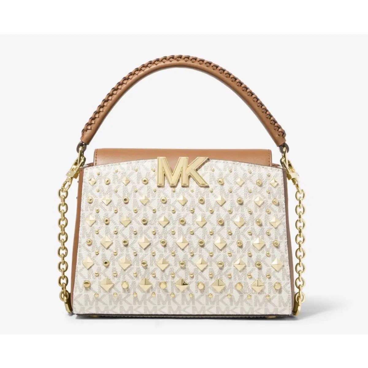Michael Kors Karlie Small Studded Logo Crossbody Bag