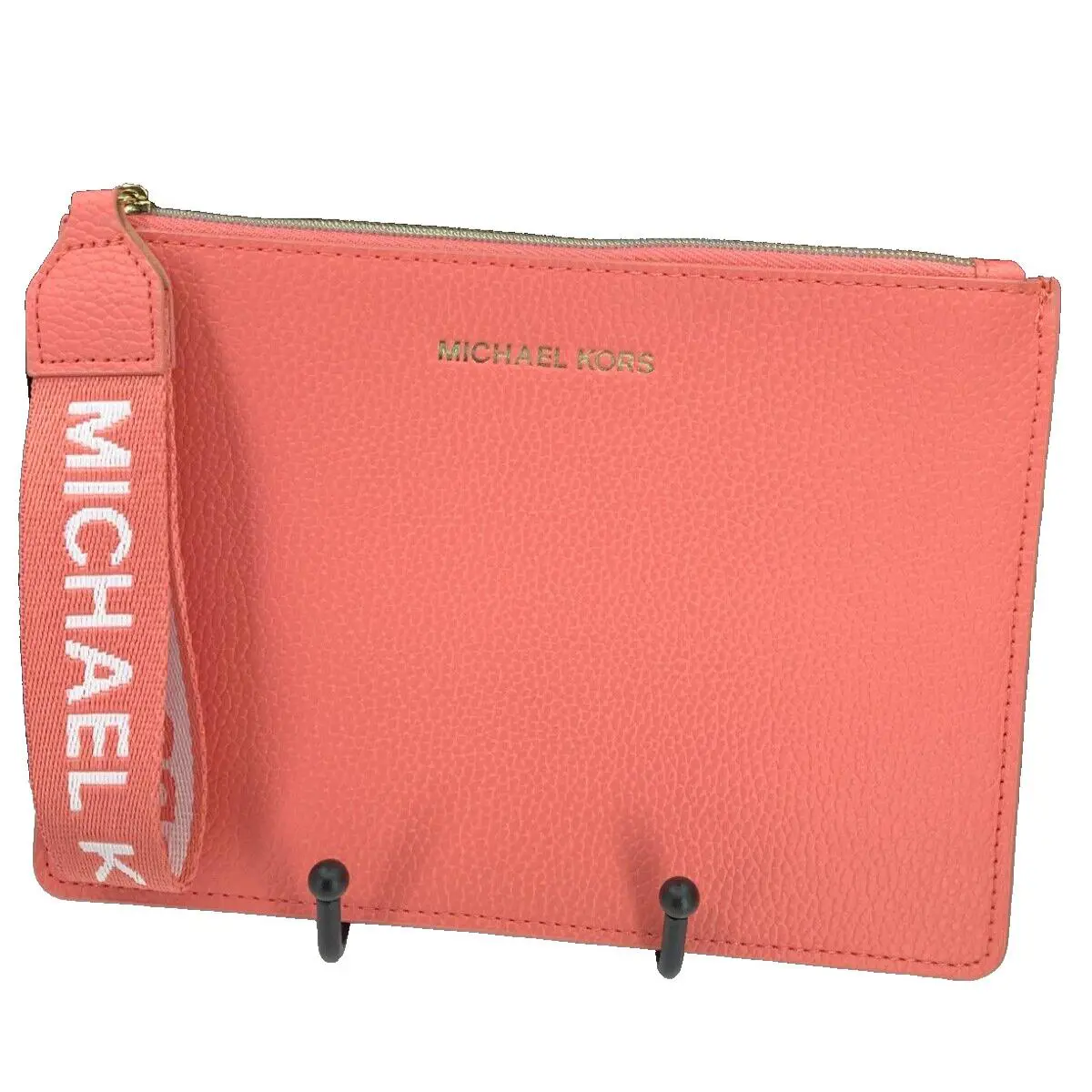 Michale Kors Pink Cosmetics Zipper Pouch W/ Holder