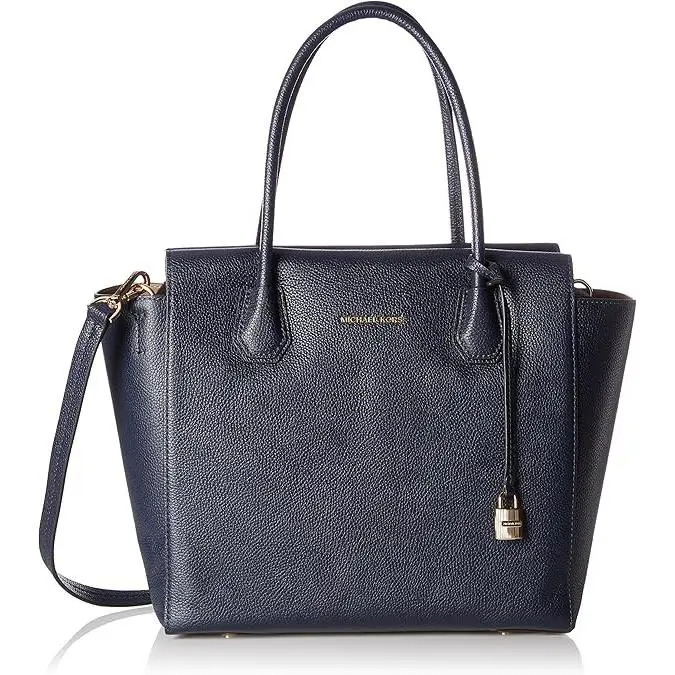 Michael Kors Studio Mercer Large Leather Satchel Admiral Large - Exterior: Admiral, Lining: Black