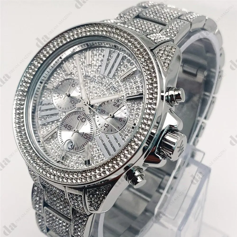 MK6317 Wren Silver Dial Crystal Glitz Analog Women`s Watch by Michael Kors