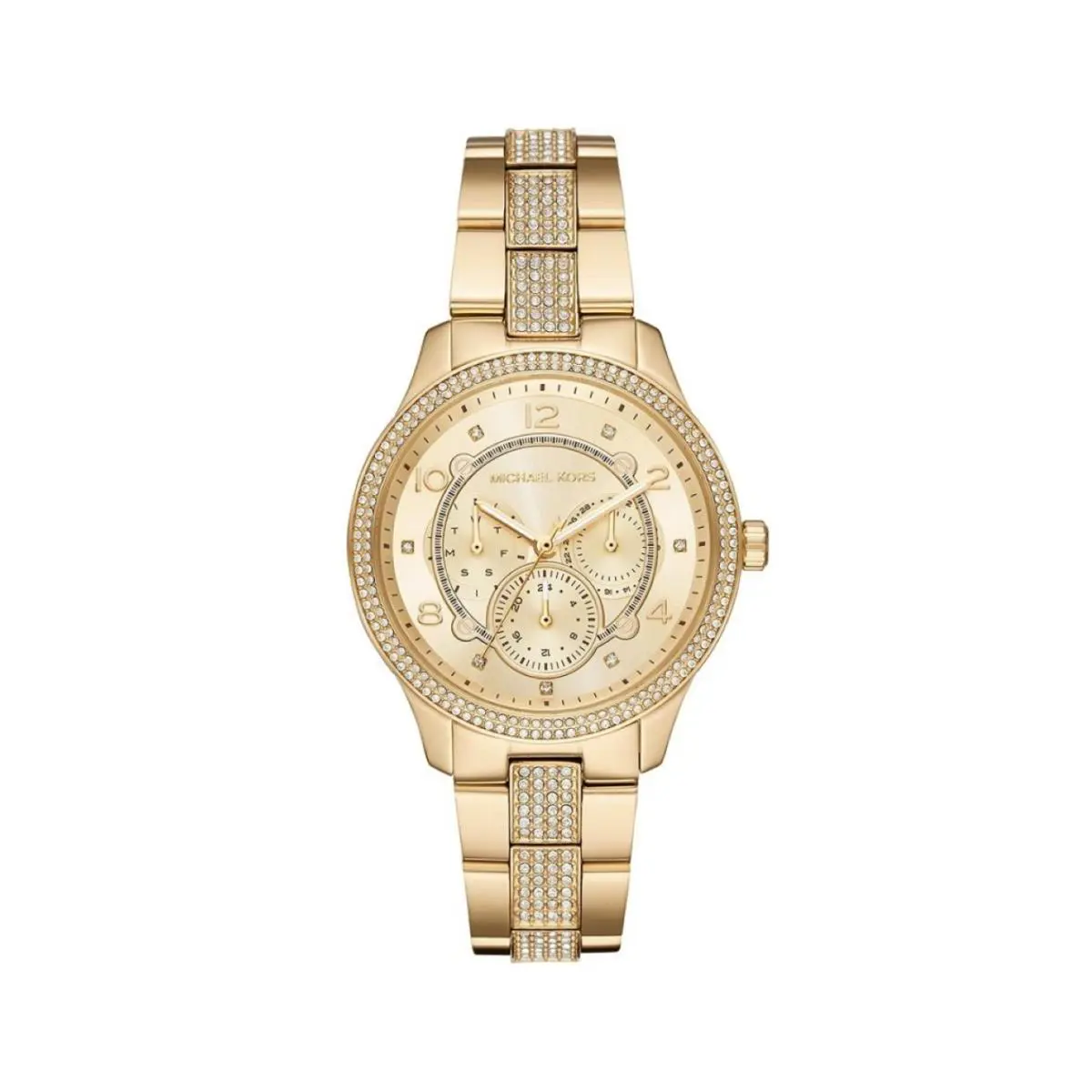 Michael Kors Cooper MK6613 Women`s Gold-tone Quartz 38mm Watch - Dial: Gold, Band: Gold, Bezel: Gold