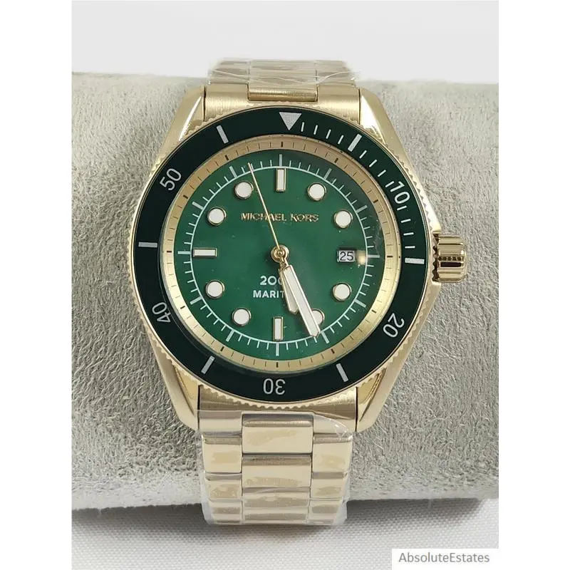 Maritime  Gold Mens Green Diver Watch MK9162 by Michael Kors