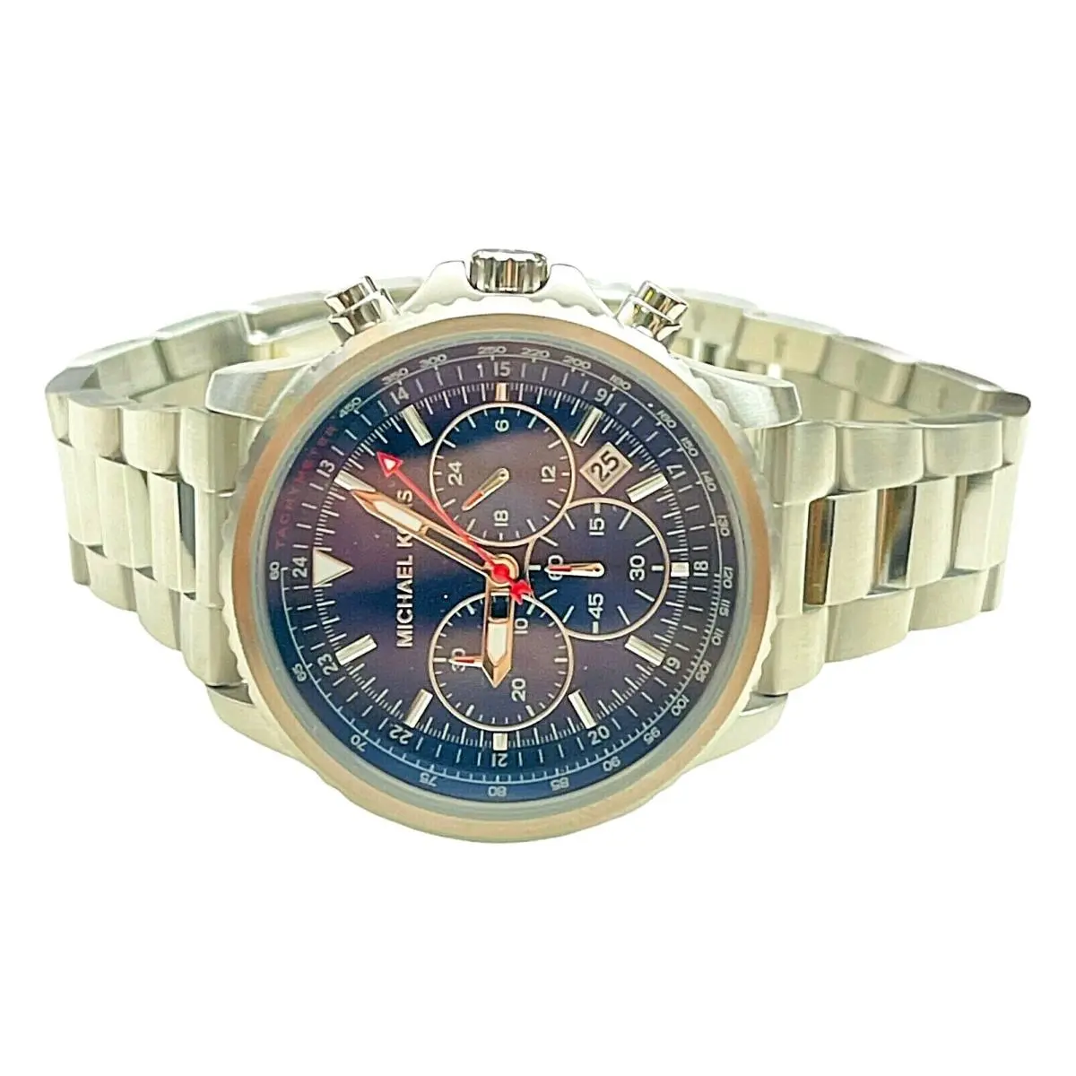 Michael Kors Men`s Watch Silver Bracelet SS Chronograph Theroux MK8641