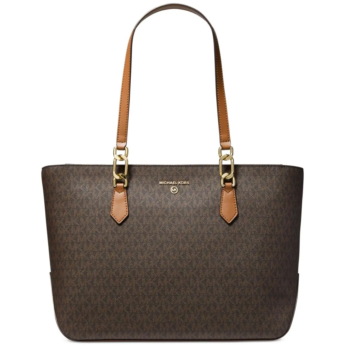 Kors Logo Laney Medium Tote Brown Acorn Bag