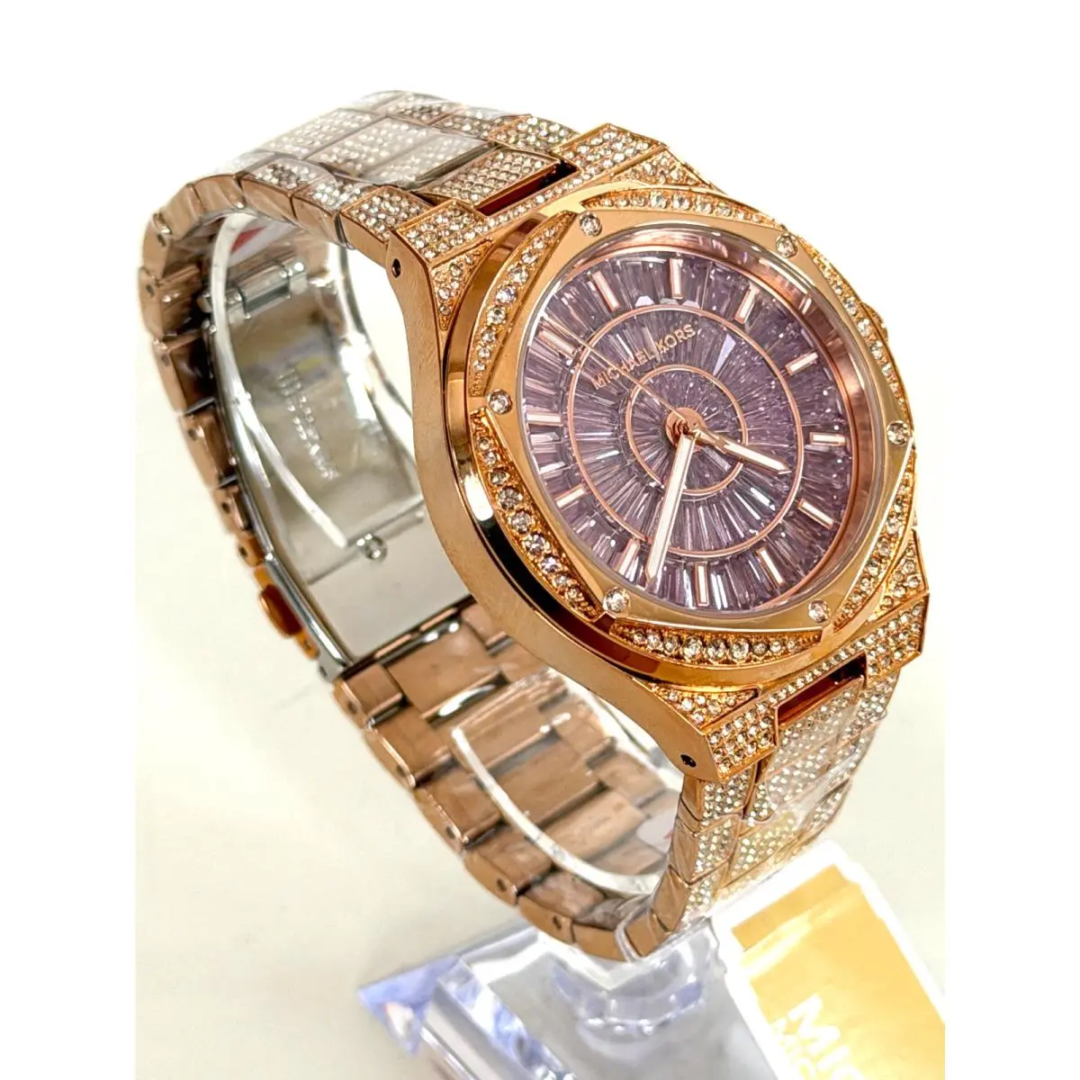 MK6992 Lennox Womens Rose Gold-tone Crystal Pave Watch Bnwtib by Michael Kors
