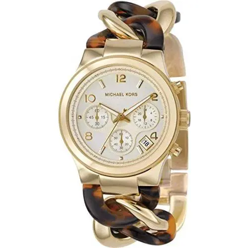 Michael Kors Collection Women`s MK4222 Chain Watch Gold/tortoise Watch