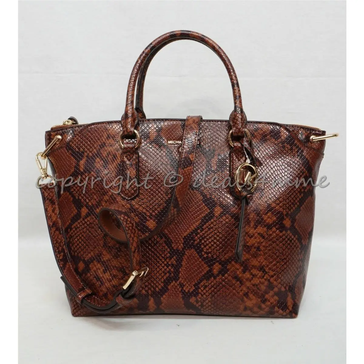Michael Kors 30F0G1ES3E Elson Vegan Leather Satchel/shoulder Bag Luggage