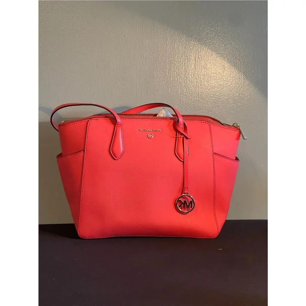 Carmen Large Leather NS Tote Sherbert by Michael Kors