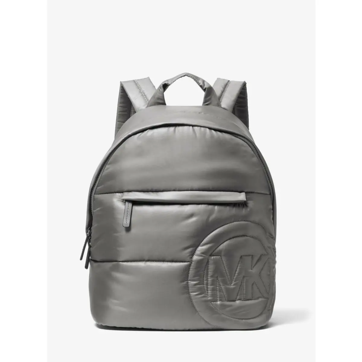 Michael Kors Rae Medium Soft Quilted Backpack Polyester Heather Grey