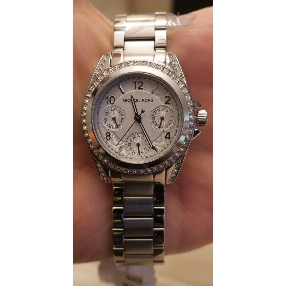 WT Box  Blair Glitz MK5612 Women`s Silver Steel Watch by Michael Kors