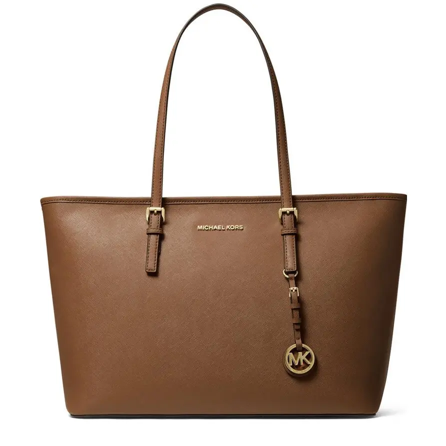 Michael Kors Medium Top-zip Leather Multifunction Tote Luggage Gold Bag