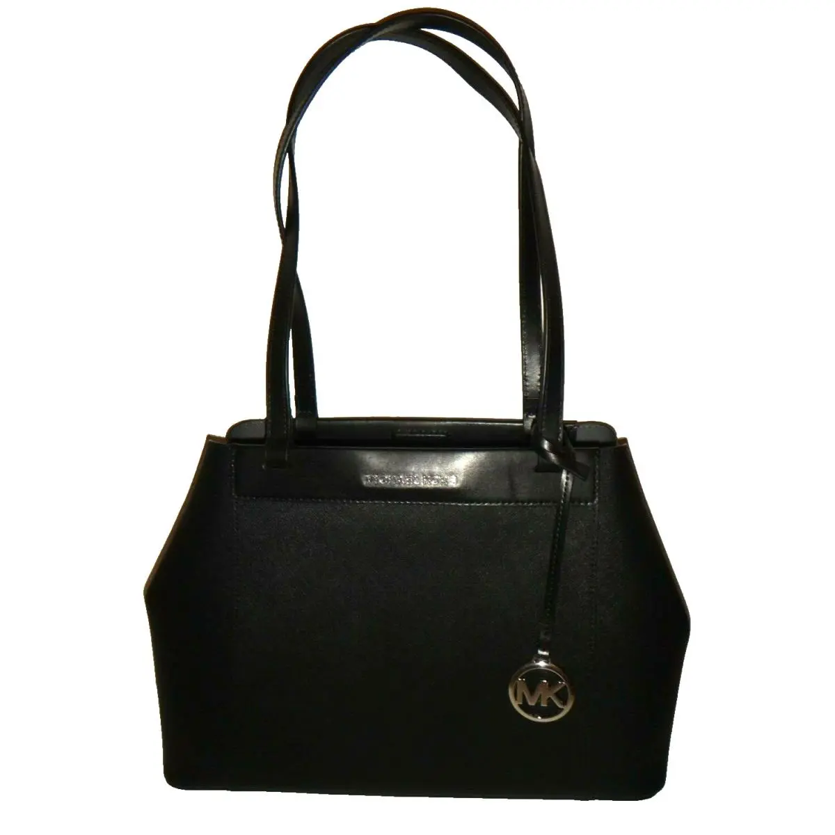 Michael Kors Women MK Meredith MD EW Tote Bag Black Saffiano Leather 38F9XKWT2L