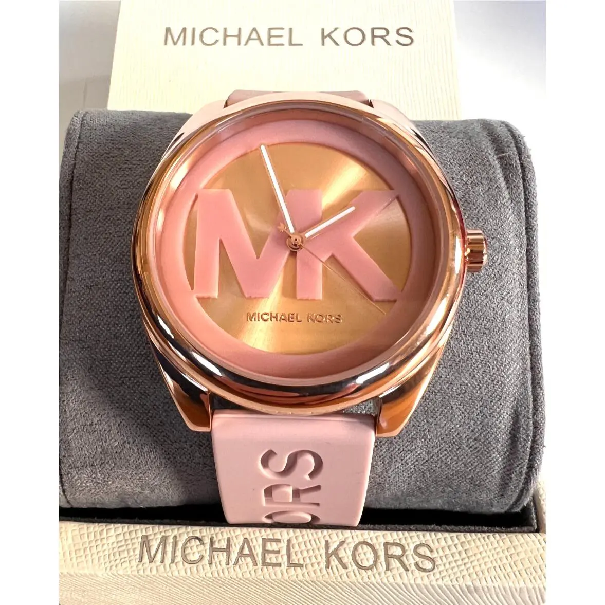 Michael Kors Janelle Lilac Pink Rose Gold Watch MK7139 + Box