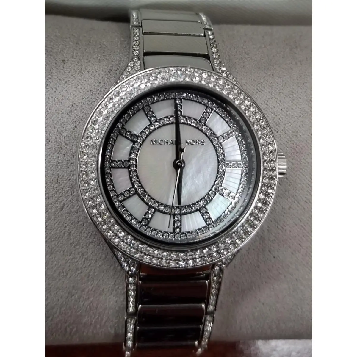 Michael Kors MK3441 Mini Kerry Silver Dial Stainless Steel Women`s Watch