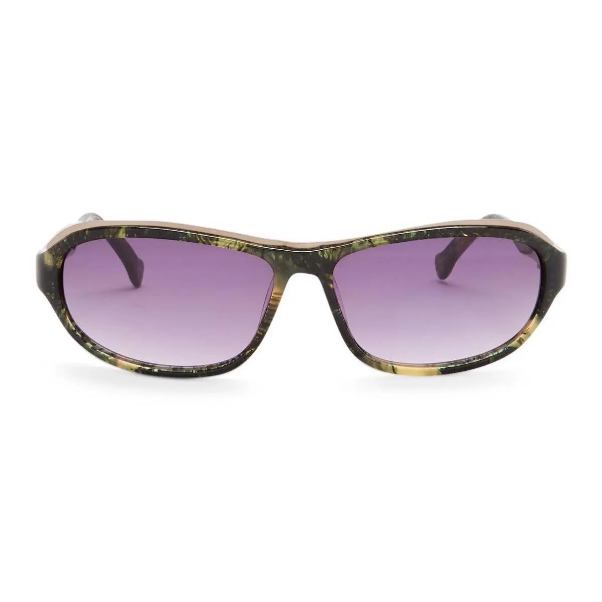 Mens Green Olive Tortoise Vagabond Oval Sunglasses by Marc Ecko