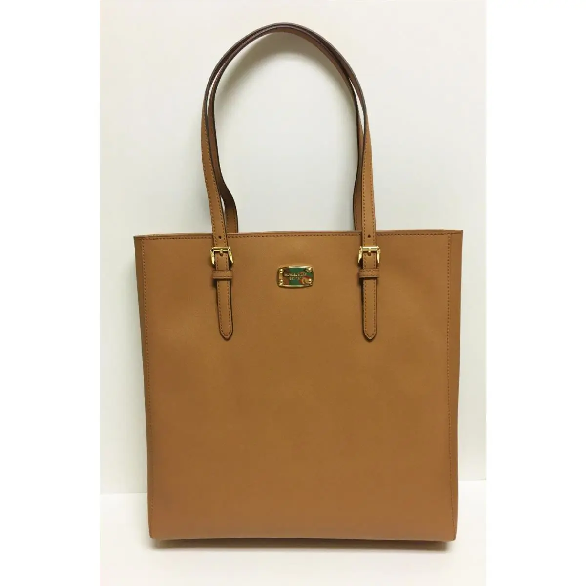 Michael Kors Jet Set Travel Acorn Brown Large NS Saffiano Tote Shoulder Bag