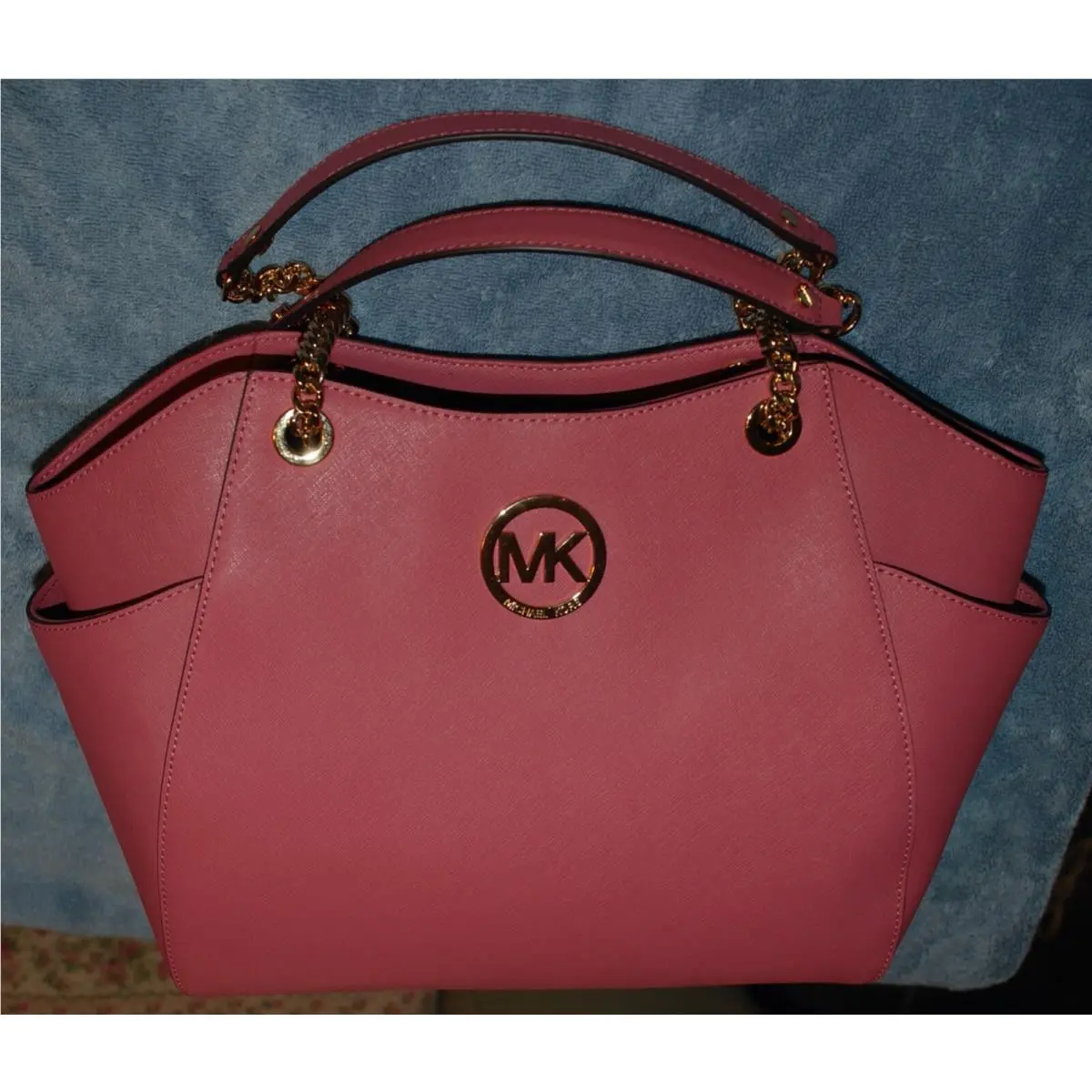 Jet Set Travel Tulip Leather Large Chain Shoulder Tote by Michael Kors