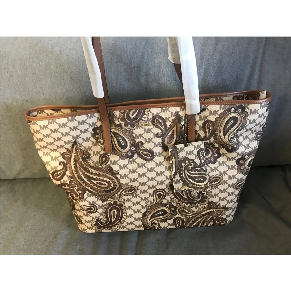 Michael Kors Studio Collection Luggage Heritage Paisley Emry Large Tote Purse