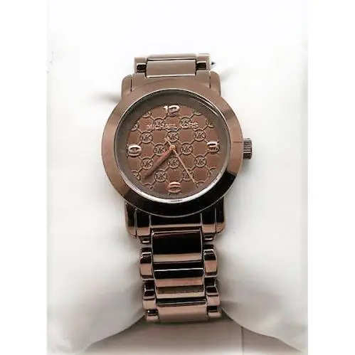 Michael Kors Bronze Tone Monogram Dial Bracelet Watch MK3177
