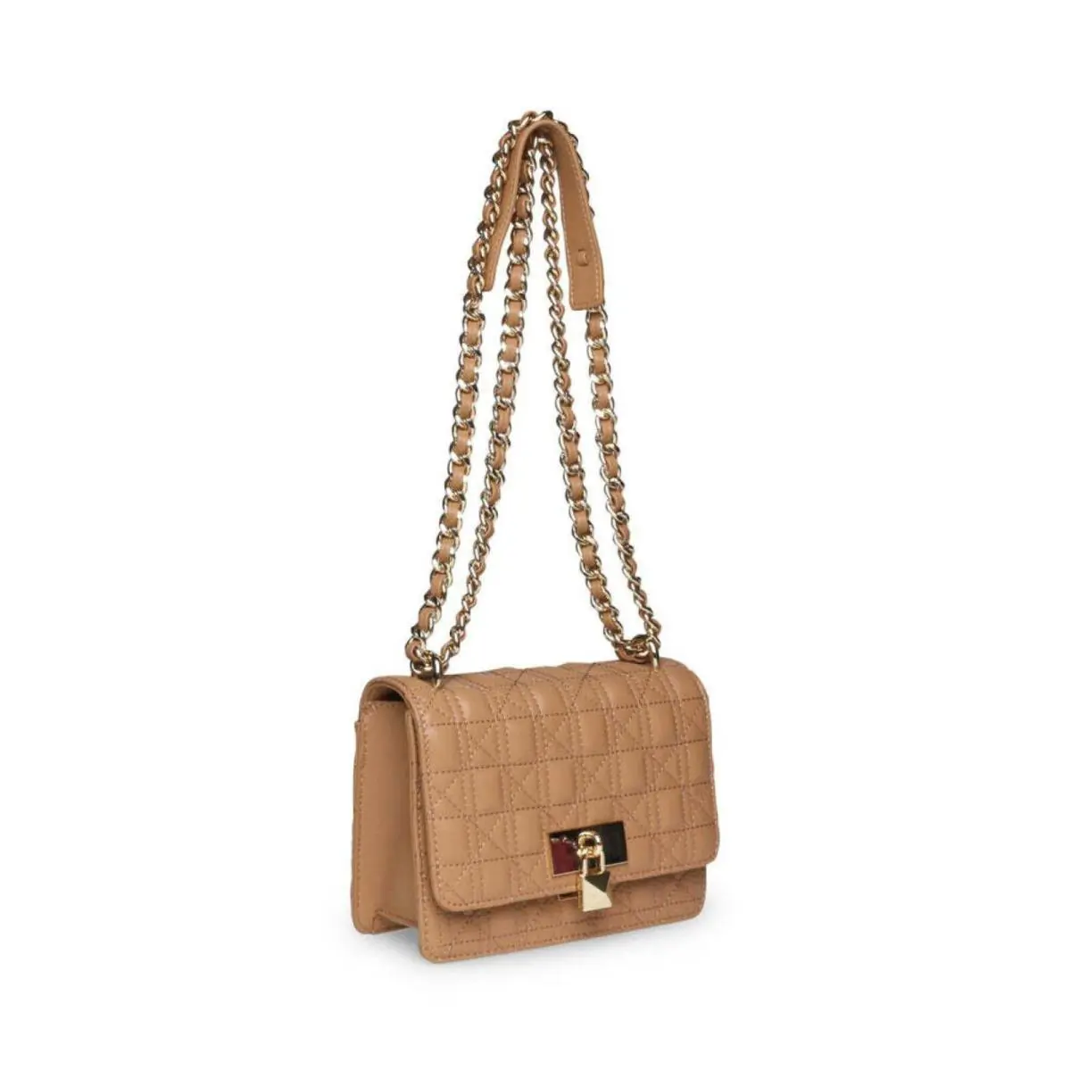 Steve Madden Women’s Bamara-q Flap Crossbody Bag Camel