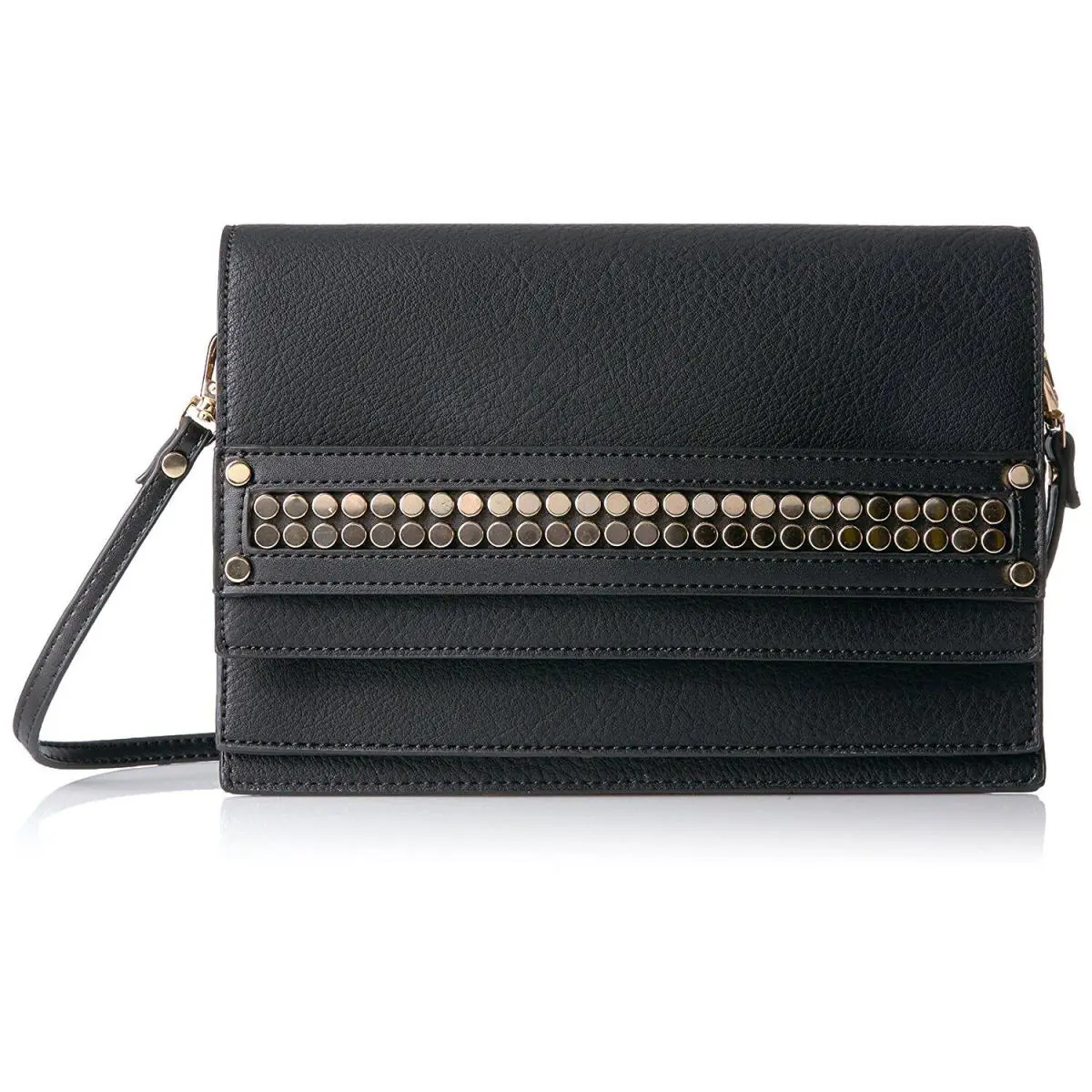 Bhavenn Foldover Crossbody Clutch - Black by Steve Madden