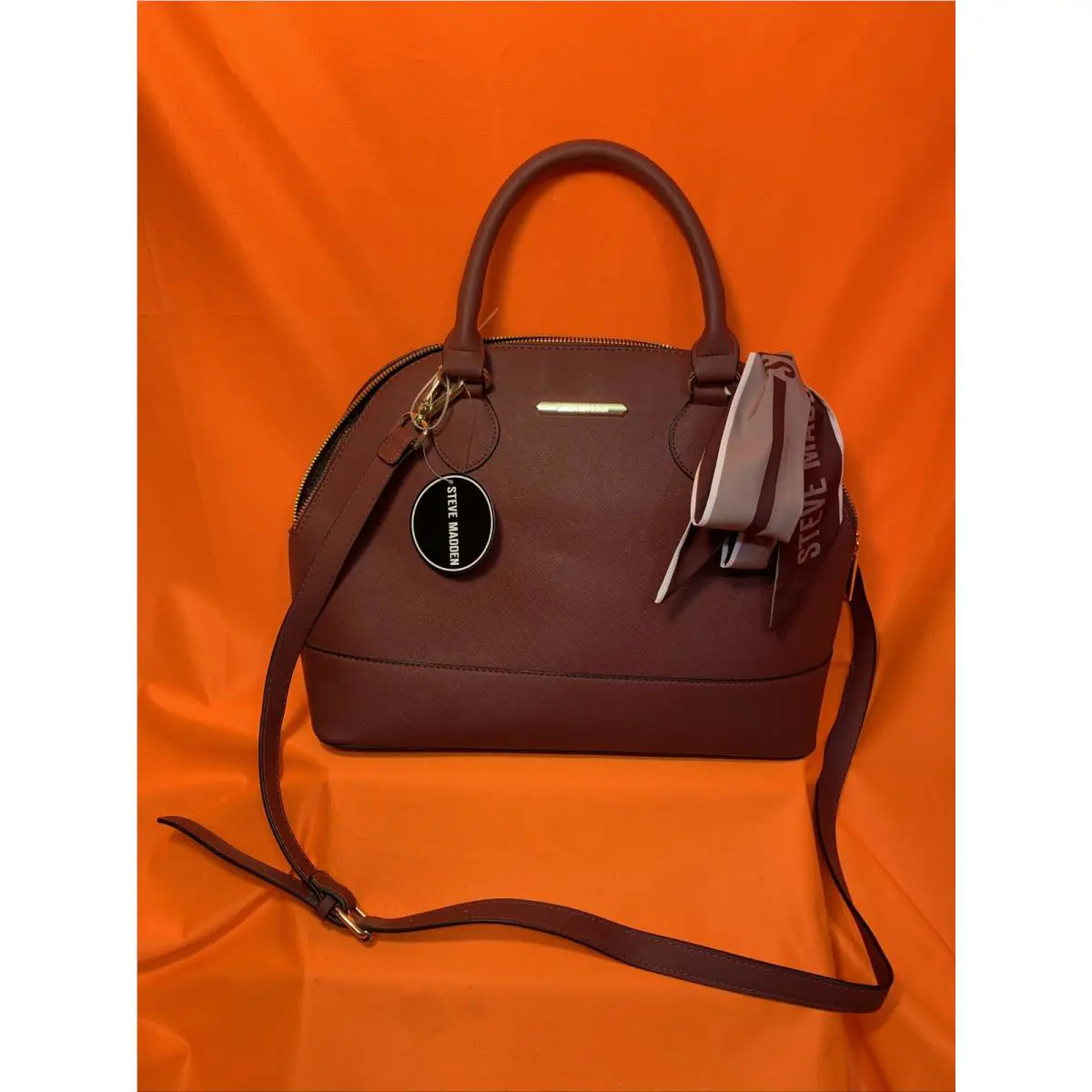 Steve Madden Purse with Scarf Color Burgundy