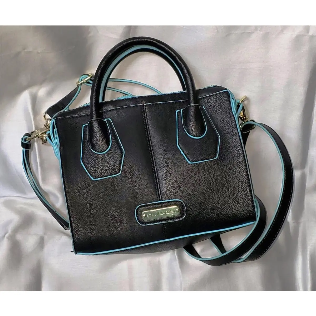Steve Madden Black Aqua Purse PU Leather
