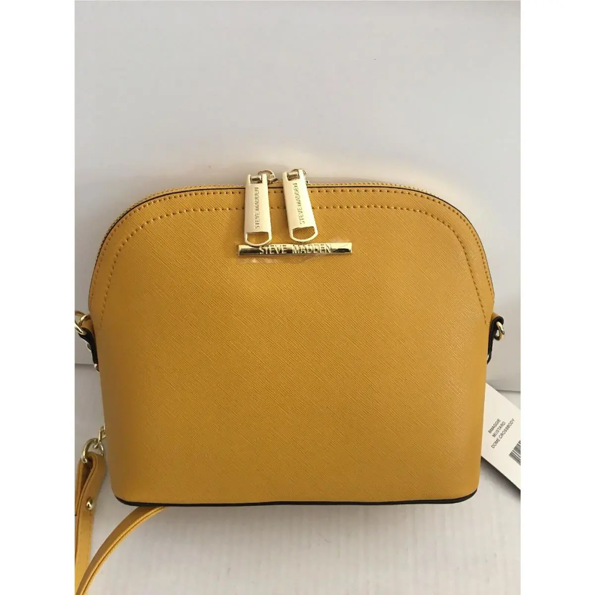 Steve Madden Women’s Handbag B Maggie Mustard Dome Crossbody Rare Find