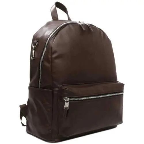 Steve Madden Men`s Core Faux-leather Dome Backpack Brown