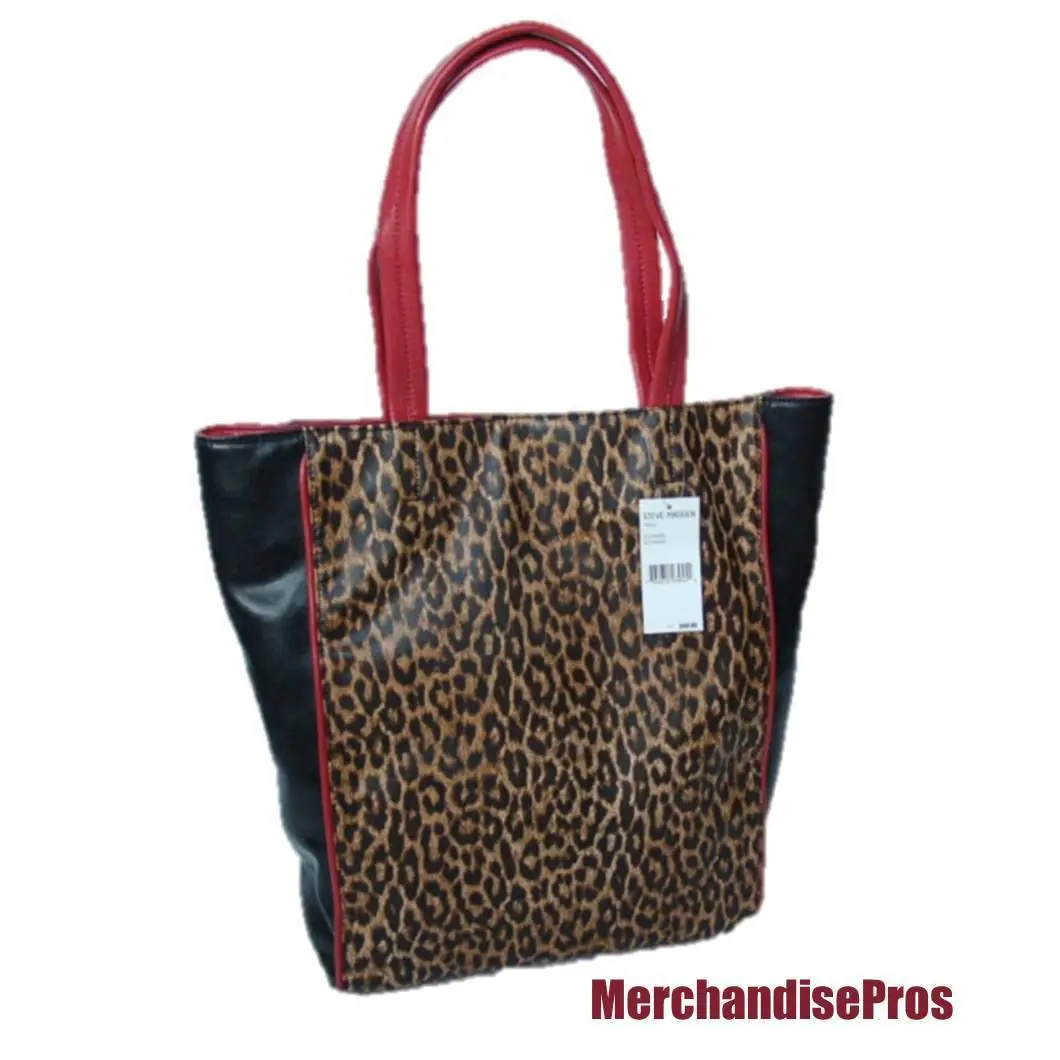 Steve Madden `leopard Tote` Shoulder Bag Purse Handbag Lightweight