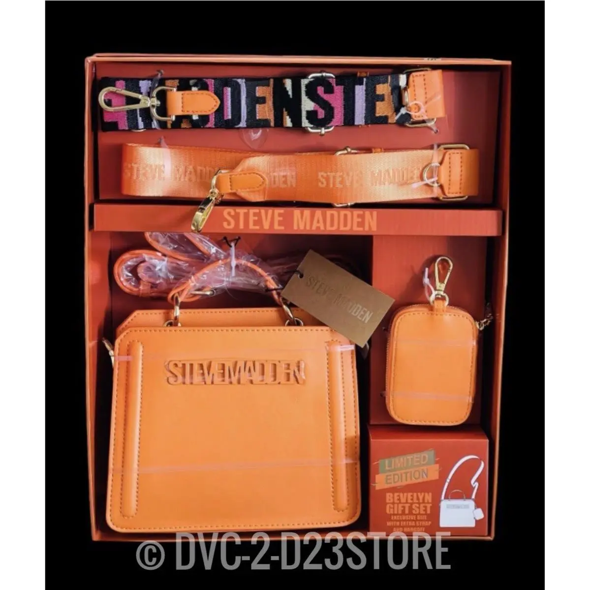 Orange Bevelyn Limited Edition Crossbody Purse Boxed Gift Set by Steve Madden
