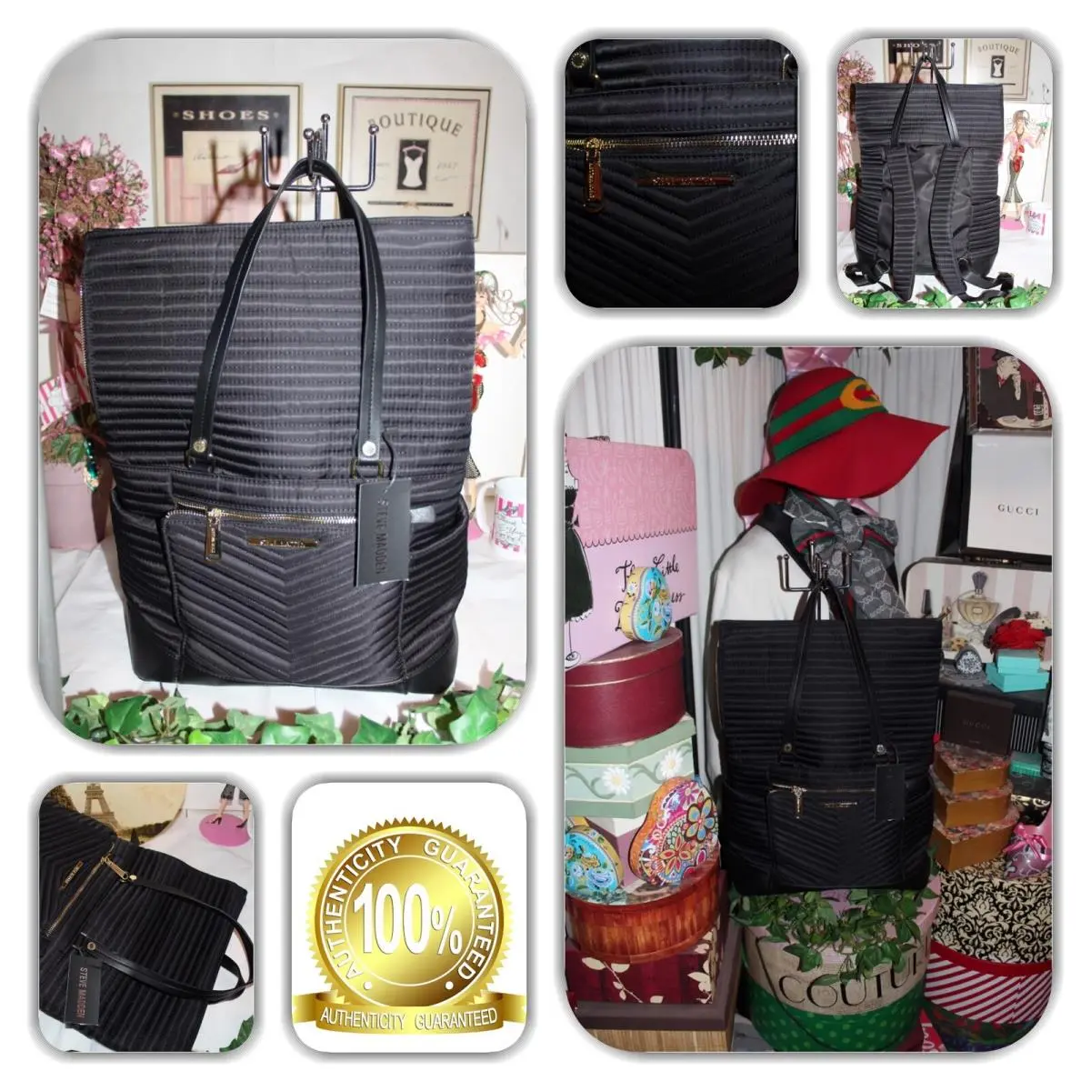 Unique Steve Madden Extra Large Black Backpack