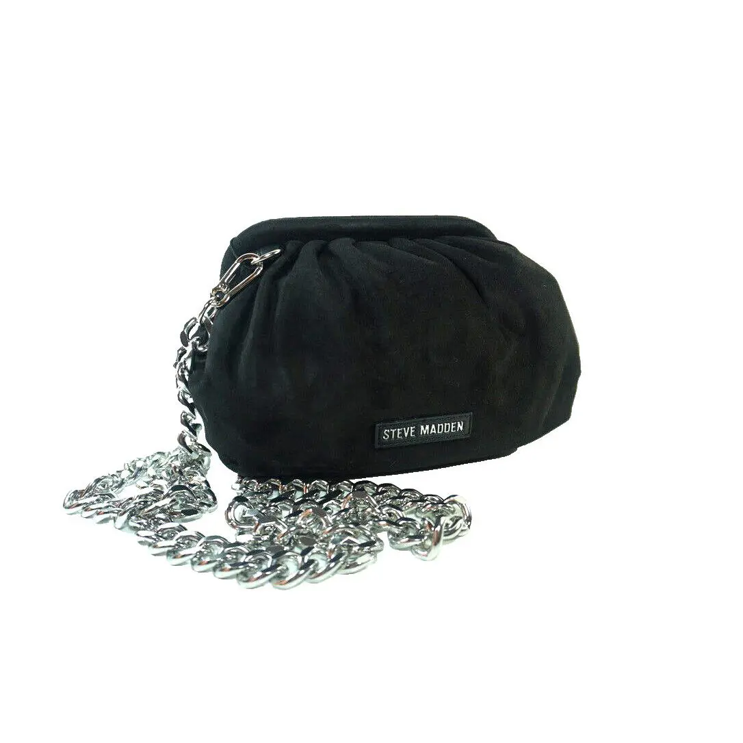 Steve Madden Purse Hand Bag Crossbody/clutch Removable Chain Strap Black