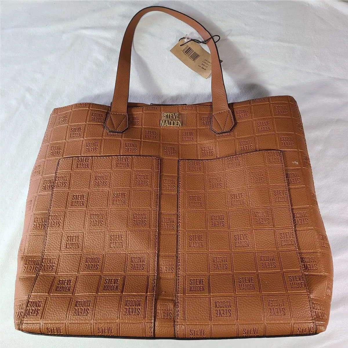w/ Tags Steve Madden Cognac Bnellie Tote Bag w/ Removable Zip Bag