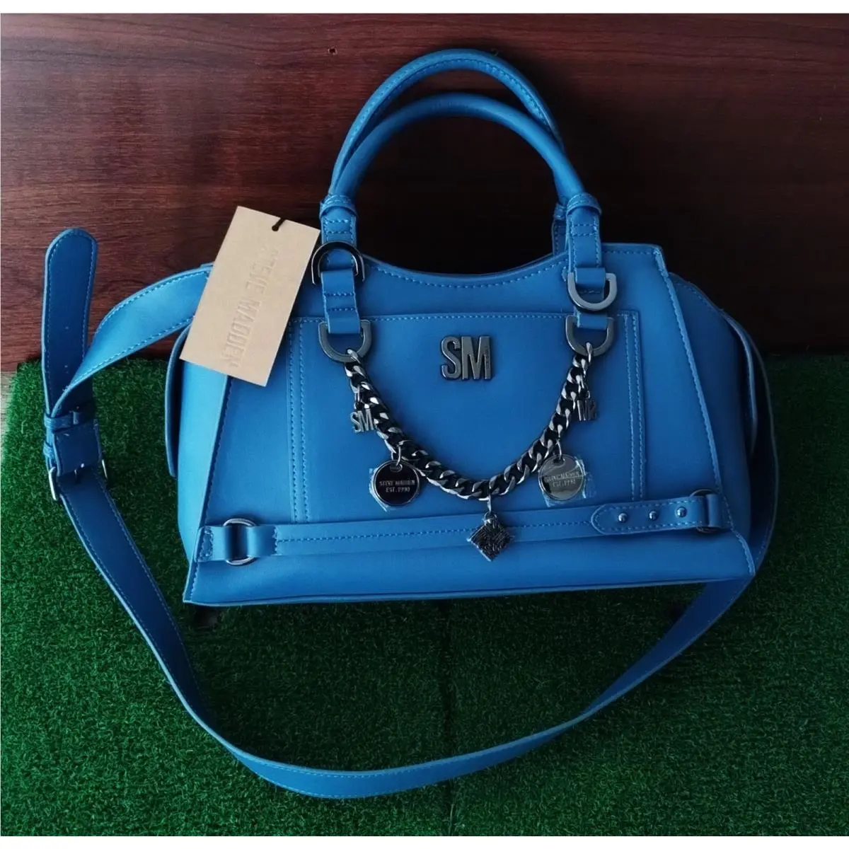 Steve Madden Bcharmy Satchel Shoulder Bag - Marine Blue
