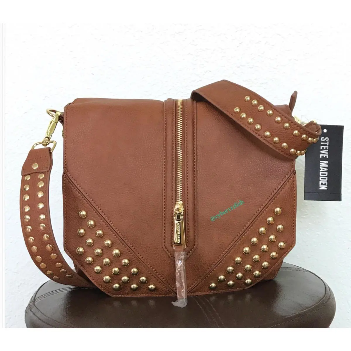 Cognac Lucky Crossbody Bag by Steve Madden